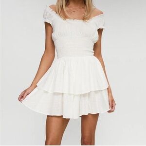 Princess Polly White Off-Shoulder Dress